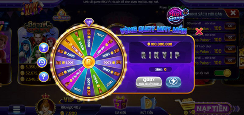 Vòng quay thưởng giftcode diễn ra 20h mỗi ngày