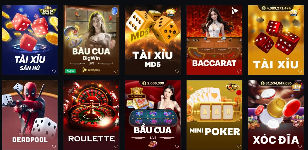 Hệ sinh thái trò chơi tại đây quy tụ những tựa game kinh điển